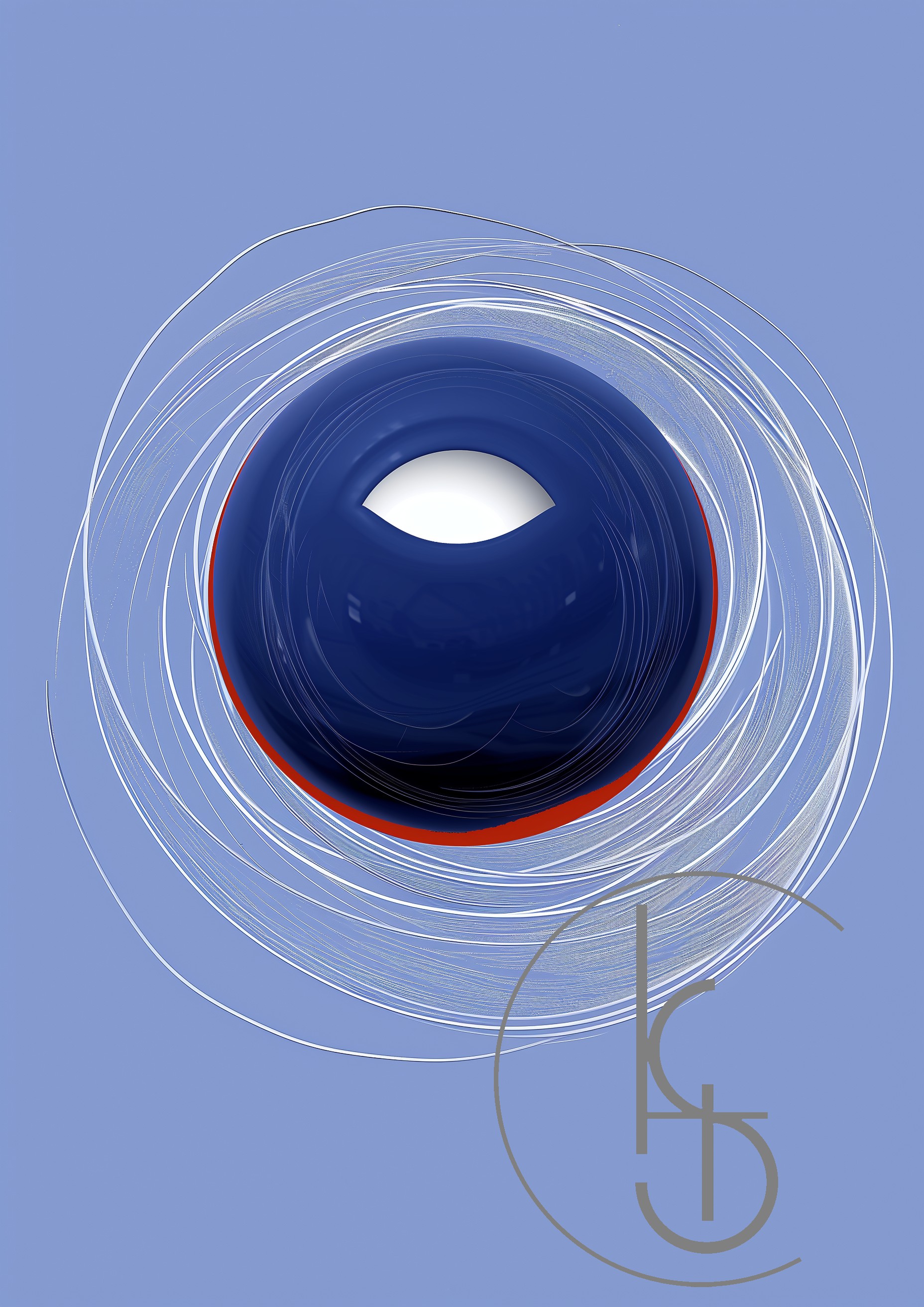 Red Echo in Blue Glass 2